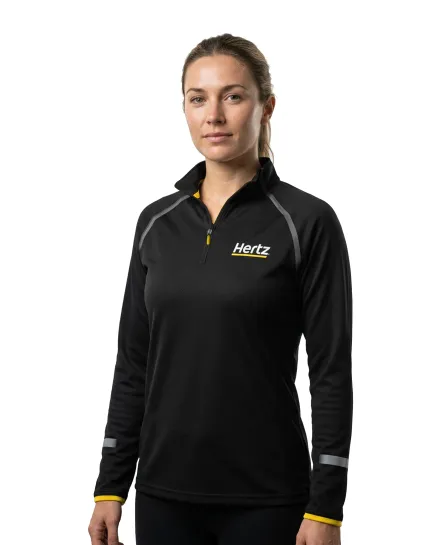 Sweat half zip - Noir - Unisexe