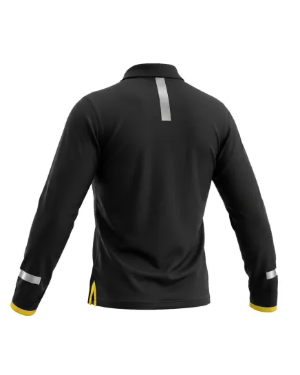 Polo manches longues - Noir - Femme