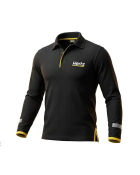 Polo manches longues - Noir - Homme