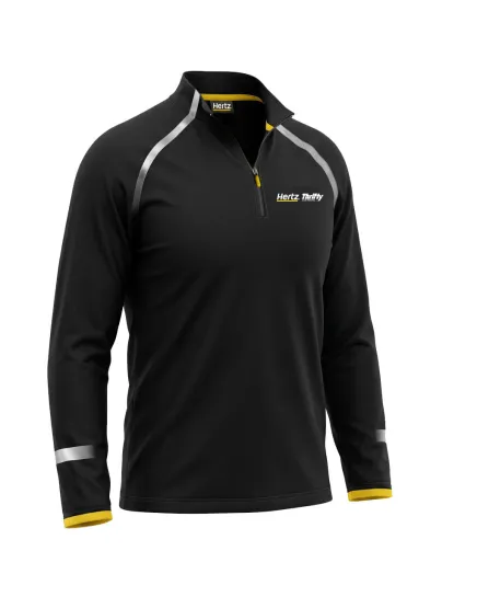 Sweat half zip Thrifty - Noir - Unisexe