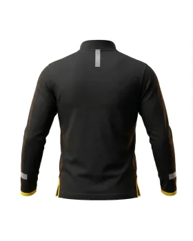 Polo manches longues Thrifty - Noir - Homme